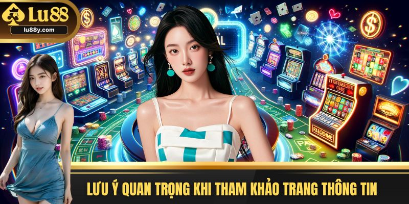 Lưu ý quan trọng khi tham khảo trang thông tin